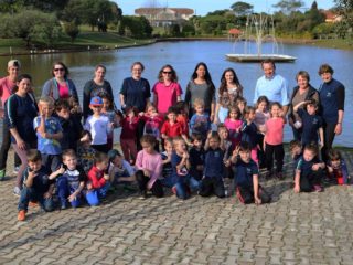 Alunos da EMEI Felipe Alflen da cidade de Victor Graeff visitaram o Parque da Lagoa