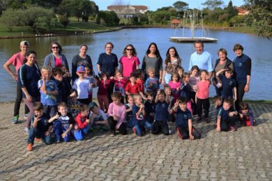 Alunos da EMEI Felipe Alflen da cidade de Victor Graeff visitaram o Parque da Lagoa
