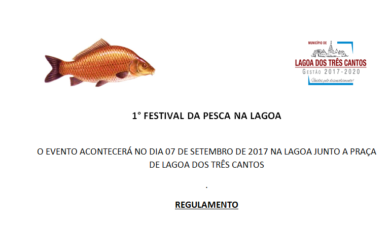 Confira o Regulamento do 1° FESTIVAL DA PESCA NA LAGOA