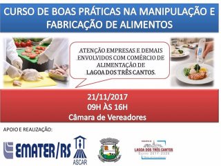 Curso de boas práticas na manipulação, fabricação e comercialização de alimentos: