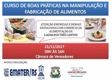 Curso de boas práticas na manipulação, fabricação e comercialização de alimentos:
