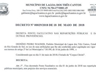 Atenção para o Ponto Facultativo