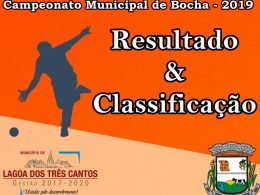 RESULTADO DA 3ª RODADA MUNICIPAL BOCHA