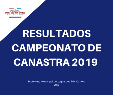 CAMPEONATO MUNICIPAL CANASTRA MASCULINO EDIÇÃO 2019 – RESULTADO 1ª RODADA MASCULINA
