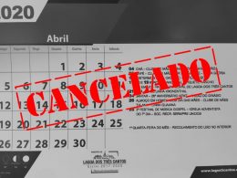 EVENTOS DO MÊS DE ABRIL ESTÃO CANCELADOS