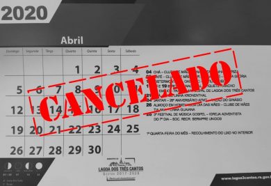 EVENTOS DO MÊS DE ABRIL ESTÃO CANCELADOS