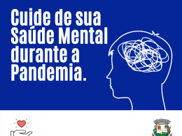 Cuidados para a Saúde Mental durante a Pandemia