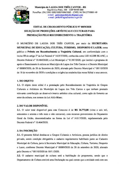 Prêmio em Reconhecimento a Trajetória Cultural