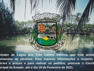Comunicado importante da Emater de Lagoa dos Três Cantos