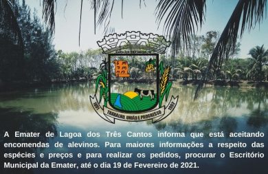 Comunicado importante da Emater de Lagoa dos Três Cantos