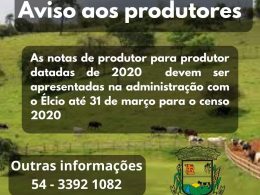 Aos produtores três-cantenses