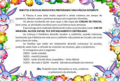 SMECTDL prepara uma Páscoa diferente