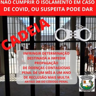 Se você está sob suspeita de Covid ou positivado respeite as recomendações