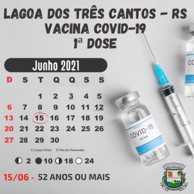 Dia 15 tem vacinação em Lagoa dos Três Cantos