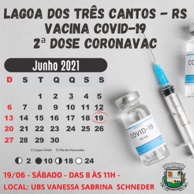 Vacina Coronavac 2ª dose