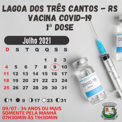 Sexta-feira e dia de vacinação em Lagoa dos Três Cantos