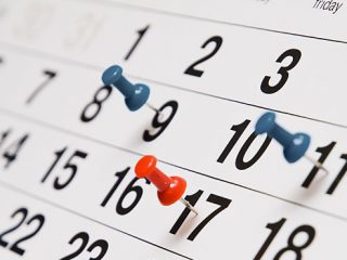 Calendário de eventos 2022