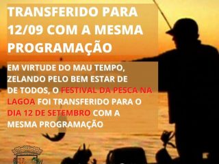 4ª edição do Festival da Pesca na Lagoa foi transferido