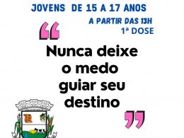 Vacina Contra Covid-19 para jovens a partir dos 15 anos