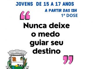Vacina Contra Covid-19 para jovens a partir dos 15 anos