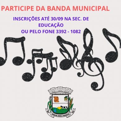 Estão abertas as inscrições para a Banda Municipal de Lagoa dos Três Cantos