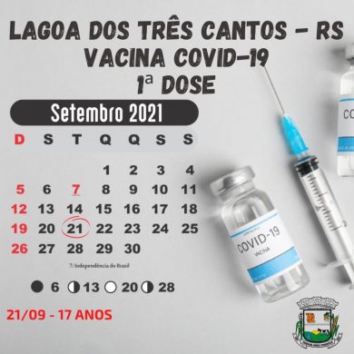 Dia 21 tem vacina contra Covid para jovens de 17 anos