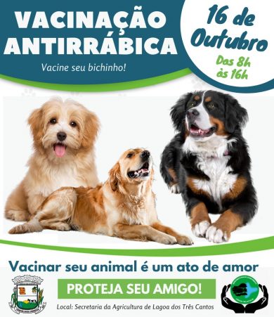 Secretaria da Agricultura de Lagoa dos Três Cantos anuncia a 2ª etapa da campanha de vacina antirrábica