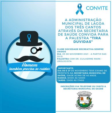 Município anuncia a programação do Novembro Azul