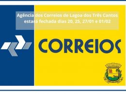 Aviso dos Correios de Lagoa dos Três Cantos