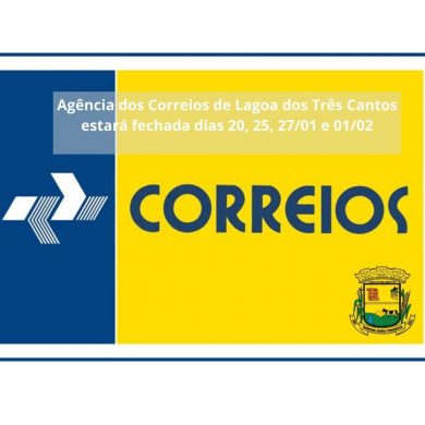 Aviso dos Correios de Lagoa dos Três Cantos