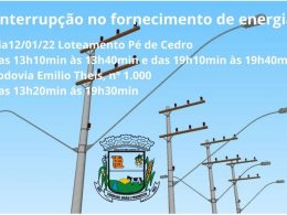 Interrupção no fornecimento de energia elétrica