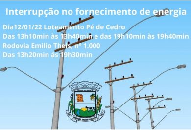 Interrupção no fornecimento de energia elétrica