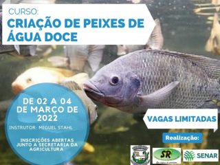 Secretaria de Agricultura de Lagoa dos Três Cantos promoverá curso de criação de peixes de água doce
