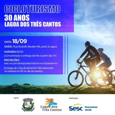 Últimas vagas para o Cicloturismo em Lagoa dos Três Cantos