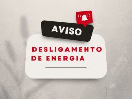 Aviso de desligamento de energia elétrica