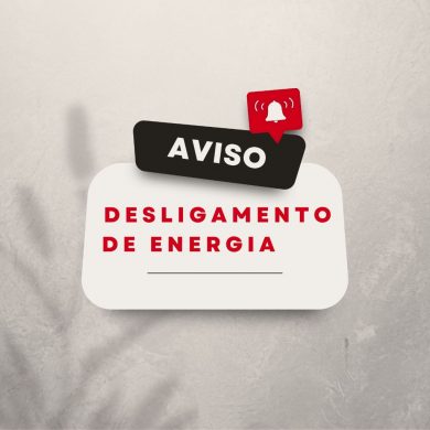 Aviso de desligamento de energia elétrica