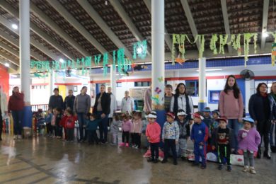 Abertura da Semana da Pátria em Lagoa dos Três Cantos. Hora Cívica foi na EMEI Rainha