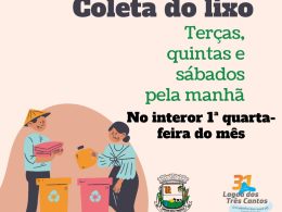 Recolhimento do lixo em Lagoa dos Três Cantos passou a ser nas terças, quintas e sábados