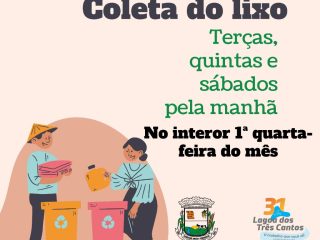 Recolhimento do lixo em Lagoa dos Três Cantos passou a ser nas terças, quintas e sábados