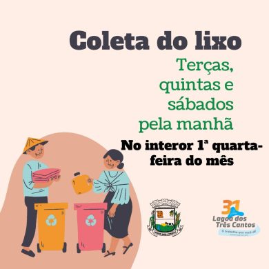 Recolhimento do lixo em Lagoa dos Três Cantos passou a ser nas terças, quintas e sábados