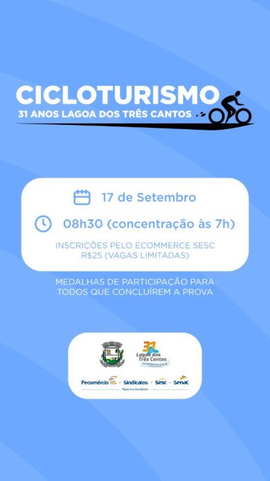 Cicloturismo em Lagoa dos Três Cantos irá movimentar a região