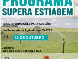 Secretaria da Agricultura de Lagoa dos Três Cantos oferece auxílio para habilitação em programa de irrigação do Governo do Estado