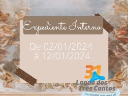 Prefeito Sergio Lasch decreta Expediente interno de 02 à 12 de janeiro de 2024 nos departamentos de Tesouraria, Contabilidade e Tributos