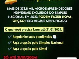 MEIs excluídas do Simples Nacional têm até o dia 31 de janeiro para regularizar pendências