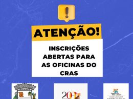 Inscrições abertas para as oficinas do Cras