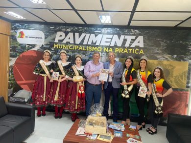 Prefeito e comitiva de Lagoa Fest visitam Porto Alegre para levar convite oficial e divulgar evento