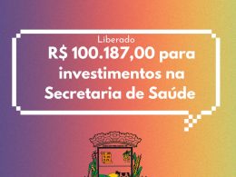 Secretaria de Saúde de Lagoa dos Três Cantos recebe mais de R$ 100 mil para investimentos