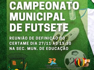 Reunião para definir o Campeonato Municipal de Futebol Sete de Lagoa dos Três Cantos