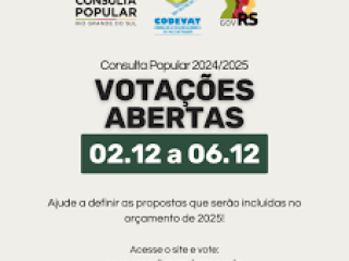 Consulta Popular 2024 em Lagoa dos Três Cantos