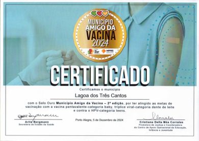 Lagoa dos Três Cantos é Ouro em vacinação